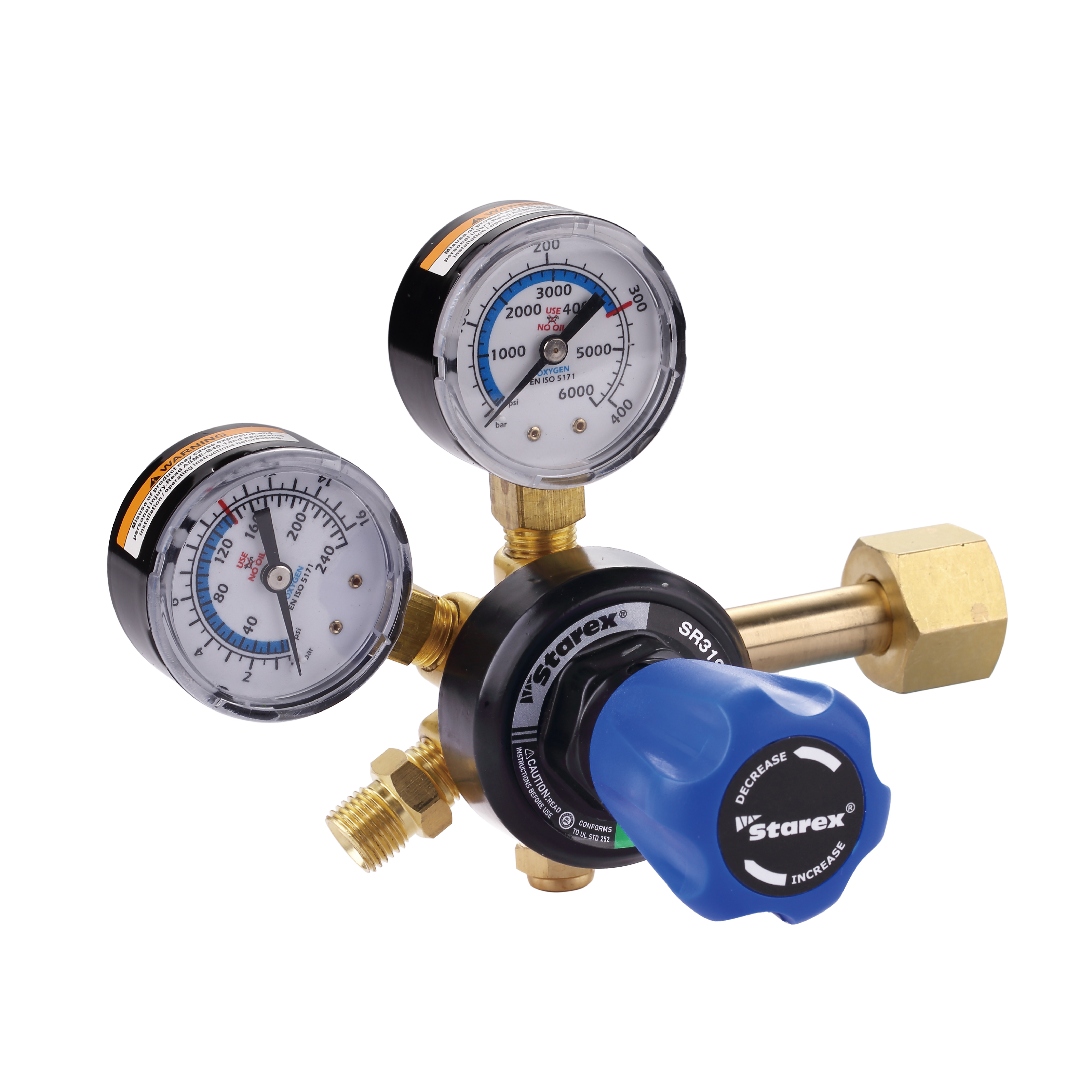 Regulador de una sola etapa Oxígeno Acetileno Propano Argón/Co2 SR318