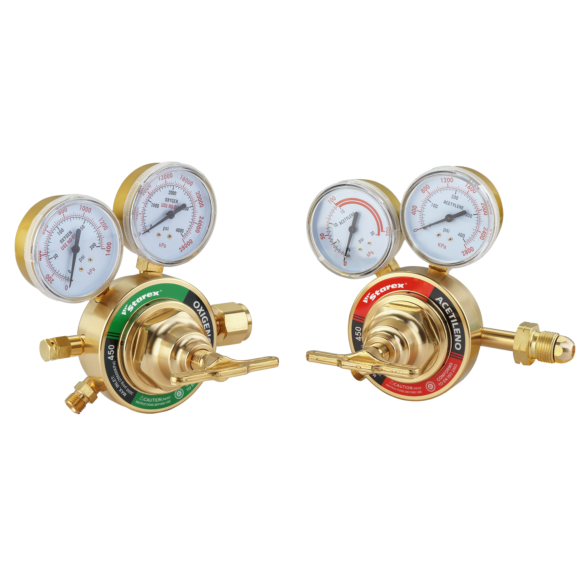 Regulador de oxígeno y acetileno de servicio extra pesado serie V*Star 450