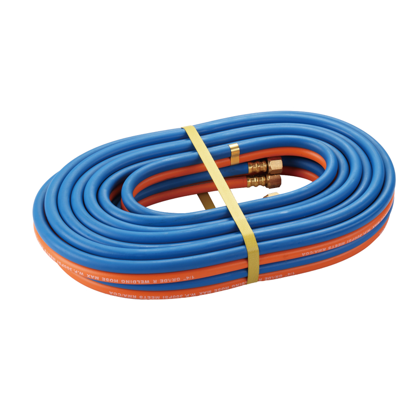 Manguera de gas doble instalada Oxígeno / Acetileno / GLP