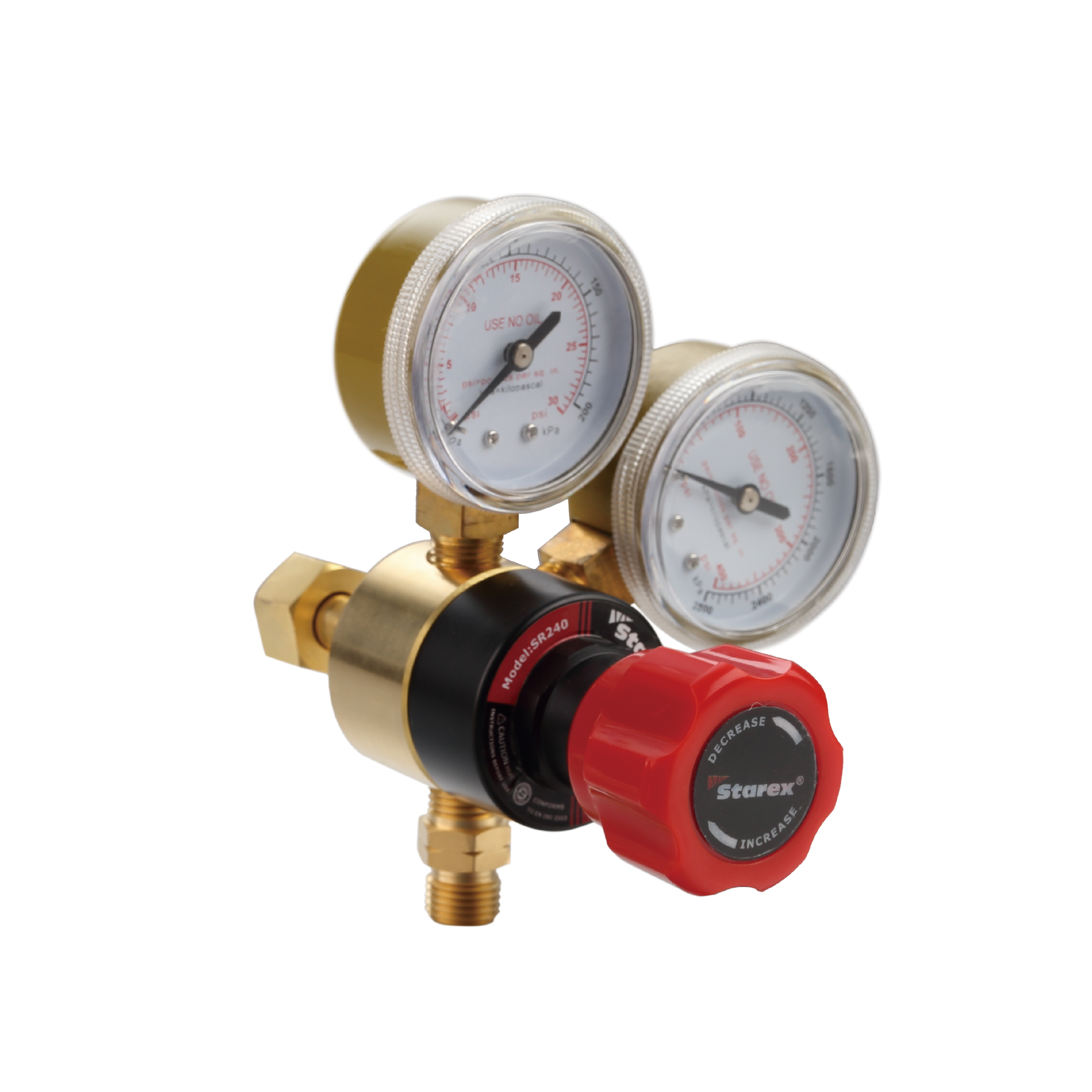 Regulador pequeño de una etapa para oxígeno y acetileno SR142