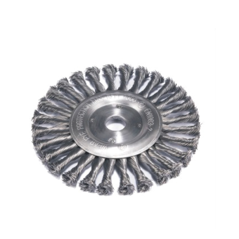 Cepillos de rueda de alambre de nudo retorcido con orificio